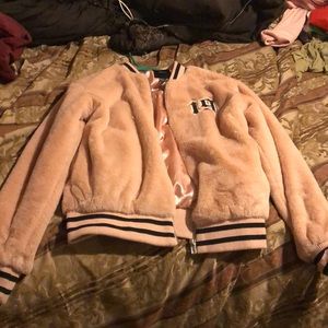 Fluffy bomber jacket from forever 21